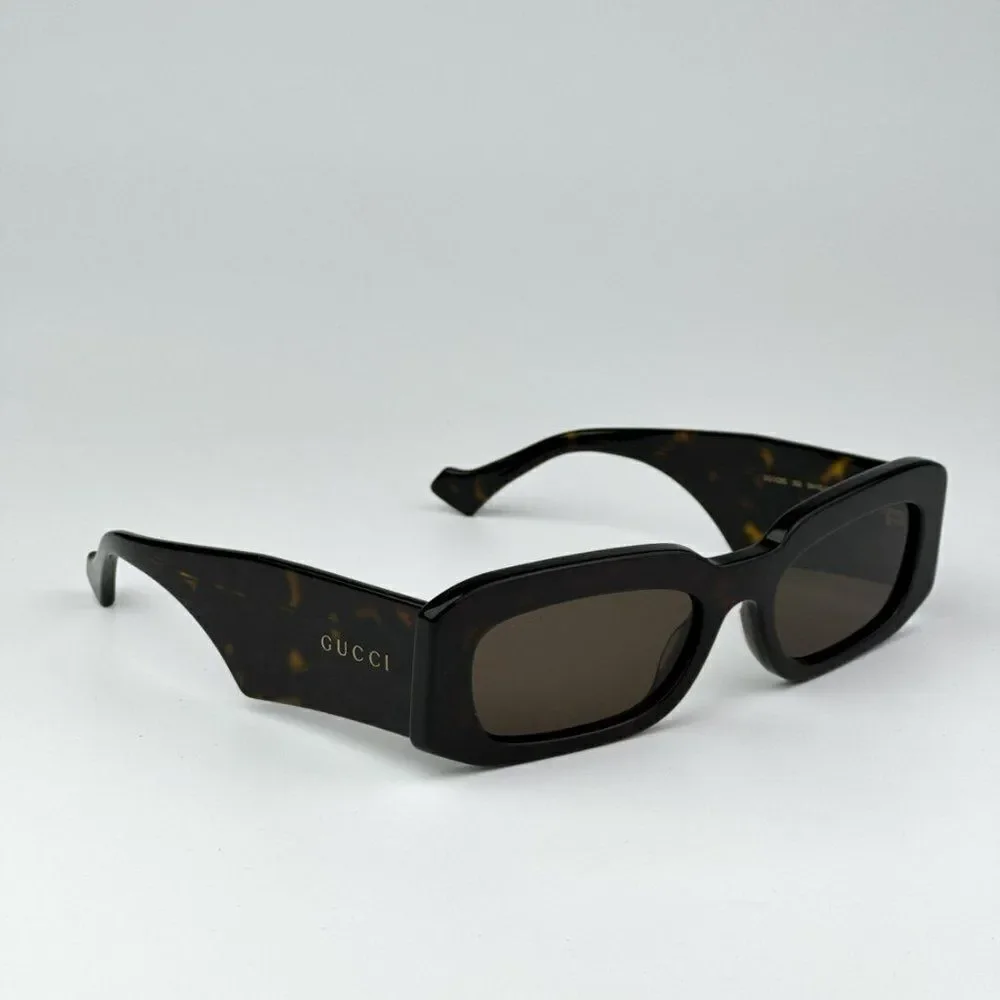 NEW Gucci GG1426S 002 Dark Havana Brown Unisex Rectangle Sunglasses GG 1426S